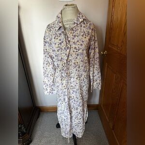 Long sleeve Floral shirt dress